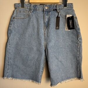 Buffalo David Bitton Women's NEW 30 Frayed LULU Mom‎ Shorts High-Rise Y2K Denim